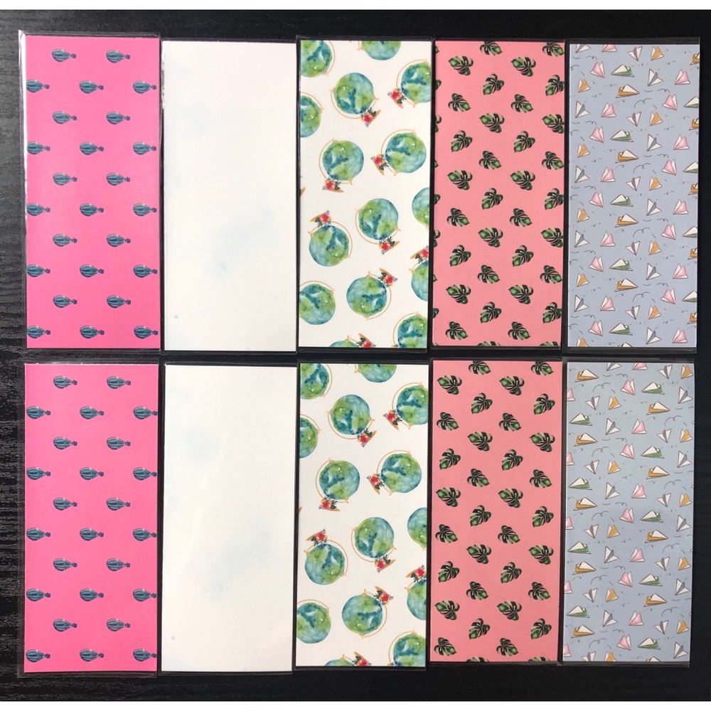 10 laminated cash envelopes